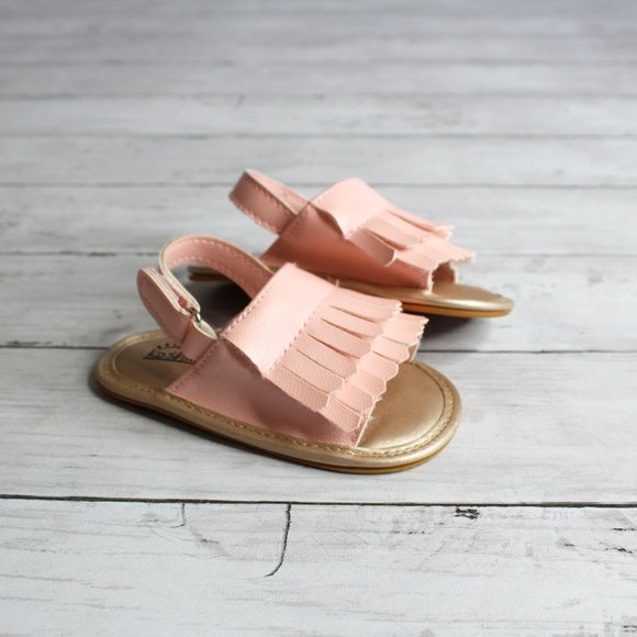 Koshine Baby Girl's Pink Tassel Summer Sandals Size 12-18 Months 130 4 5 - Picture 1 of 7